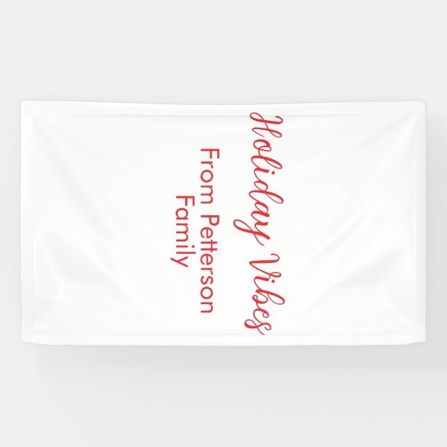 Lona Holiday Vibes red Christmas add family name date b (Horizontal)
