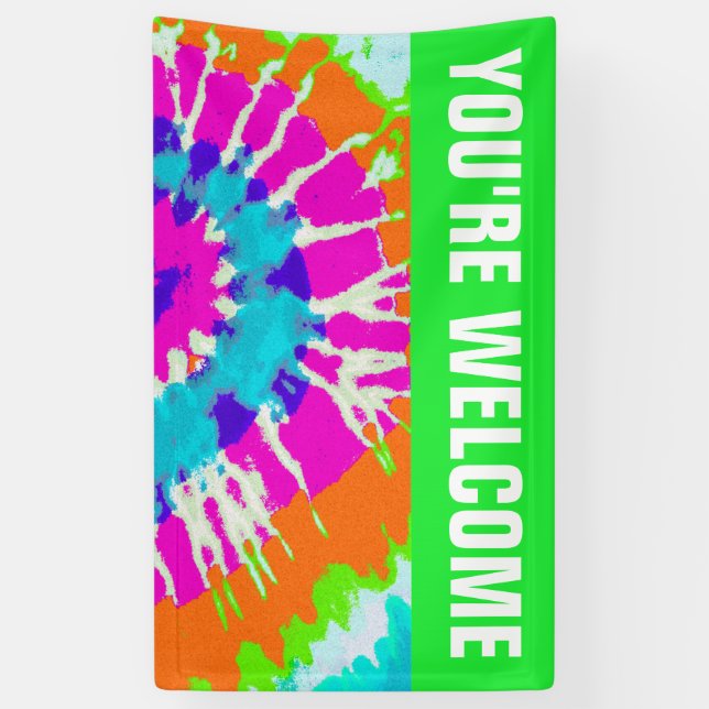 Lona holiES - Estilo de batik de espiral de energía (Vertical)