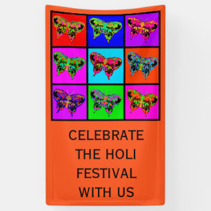 Lona holiES - Mosaico de mariposas psicodélicas