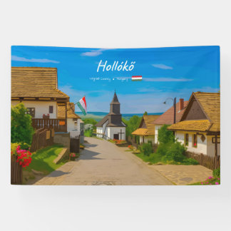 Lona Hollókő, Hungría - Calle del pueblo histórico