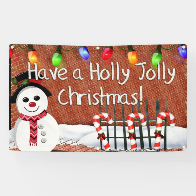 Lona Holly Jolly Snowman (Horizontal)