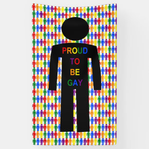 Lona Hombre gay LGBTQ Silhouette y hombres arcoiris
