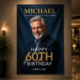 Lona Hombre Mito Leyenda Banner Cumpleaños 60