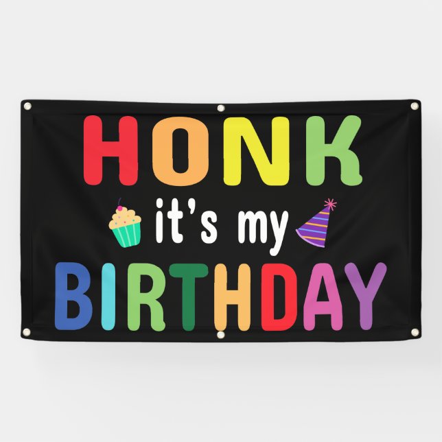 Lona Honk es mi cumpleaños (Horizontal)
