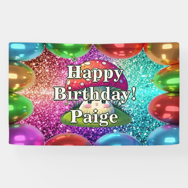 Lona Honor Personalidad personalizada cumpleaños (Horizontal)