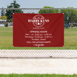 Lona horario de apertura de la barbería personalizado