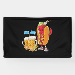 Lona Hotdog alemán Bandera de Baviera Oktoberfest Wurst