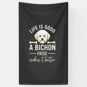 Lona Huesos de perro Bichon Frise de pelo blanco Life I