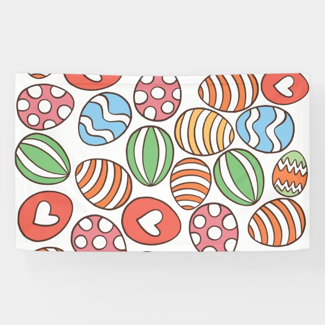 Lona Huevos de Pascua coloridos (Horizontal)