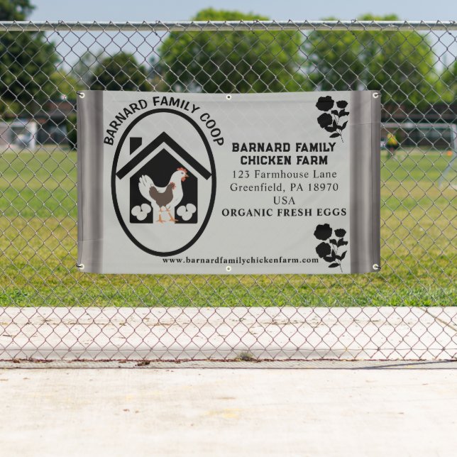 Lona Huevos Frescos Orgánicos De Granja Rústica Pollo G (In situ)