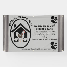 Lona Huevos Frescos Orgánicos de Granja Rústica Pollo G