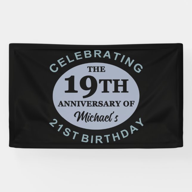 Lona Humor de cumpleaños 40 personalizado (Horizontal)