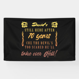 Lona Humor de cumpleaños número 70 masculino