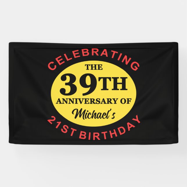 Lona Humor por cumpleaños número 60 del personalizado (Horizontal)