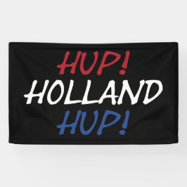 Lona Hup Holland colgado sobre la bandera de la LND en 