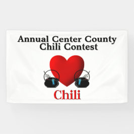 Lona I Heart Chili Personalizado Áreas de texto