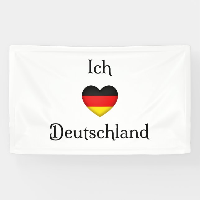 Lona "I heart Germany", viajante del mundo del orgullo  (Horizontal)