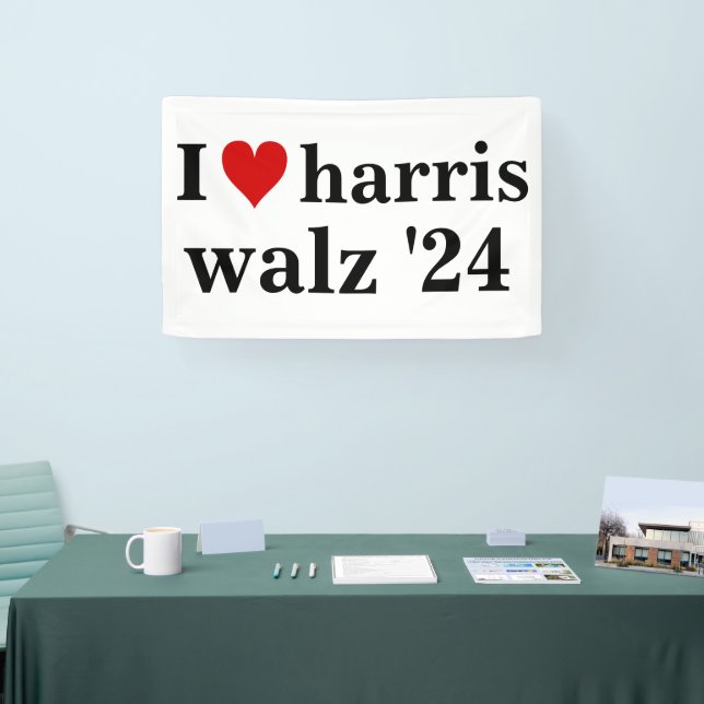 Lona i heart harris walz presidente electoral 2024 (Feria)