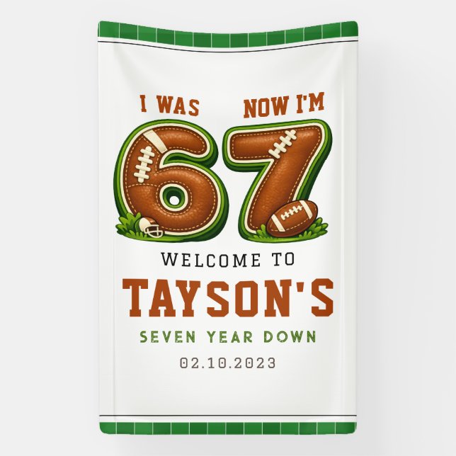 Lona I Was 6, Now I’m 7 – Football America 7th Birthday (Vertical)