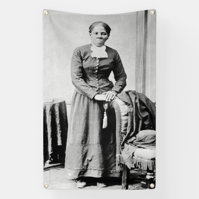 Lona Iconos de la Historia Negra: Harriet Tubman, Derec (Vertical)