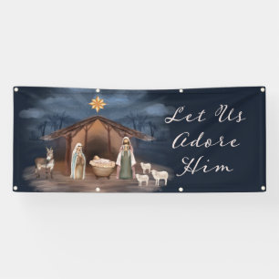 Lona Iglesia cristiana Navidades de la Natividad