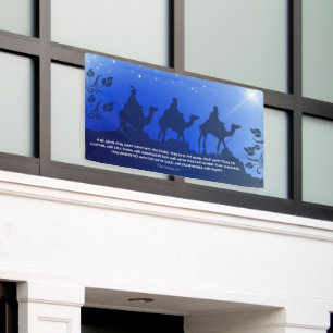 Lona Iglesia de los Navidades Estrella Azul de Wisemen