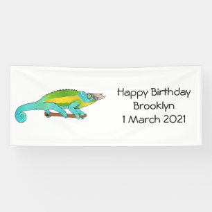 Lona Ilustracion chameleon personalizado de Jackson