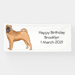 Lona Ilustracion chino de personalizado de perro Shar-P