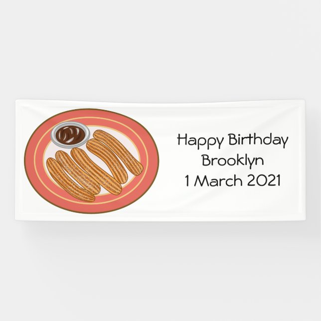Lona Ilustracion Churro personalizado (Horizontal)