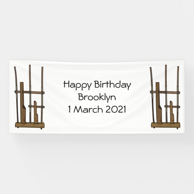 Lona Ilustracion de Angklung personalizado (Horizontal)