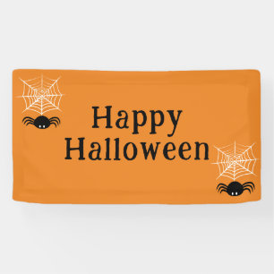 Lona Ilustración de araña espeluznante de Halloween