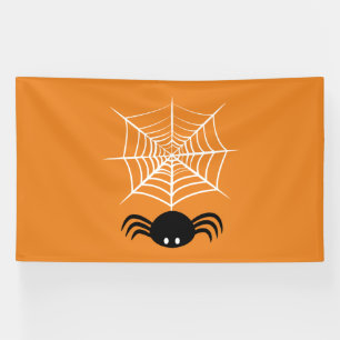 Lona Ilustración de araña espeluznante de Halloween