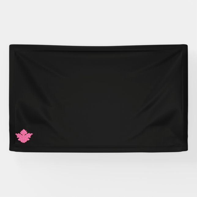 Lona ilustracion de color rosa Vinyl Banner (Horizontal)