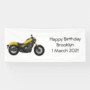 Lona Ilustración de dibujos animados de motocicleta cru