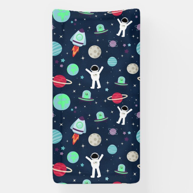 Lona Ilustracion de patrón de espacio (Vertical)