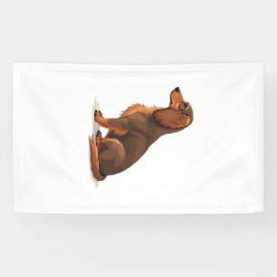 Lona Ilustración de perro vista trasera de dachshund vi