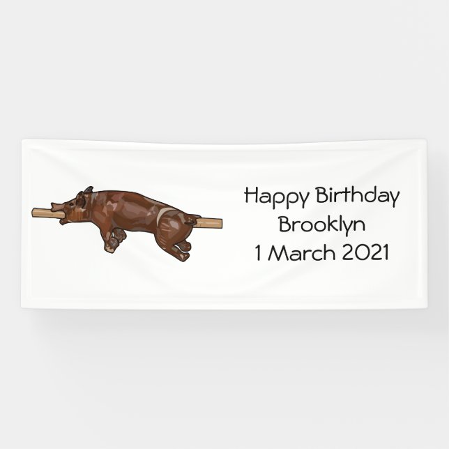 Lona Ilustracion de personalizado asado de cerdo / cerd (Horizontal)