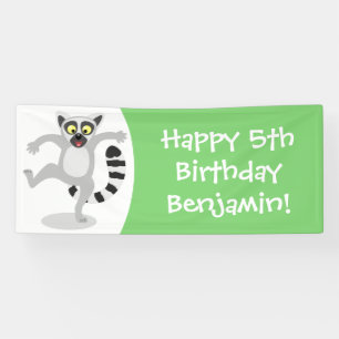 Lona ilustracion de personalizado bailarín de lémur de