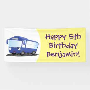 Lona Ilustracion de personalizado de autobús moderno az