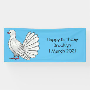 Lona Ilustracion de personalizado de ave de paloma silv