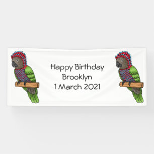 Lona Ilustracion de personalizado de aves de loro con c