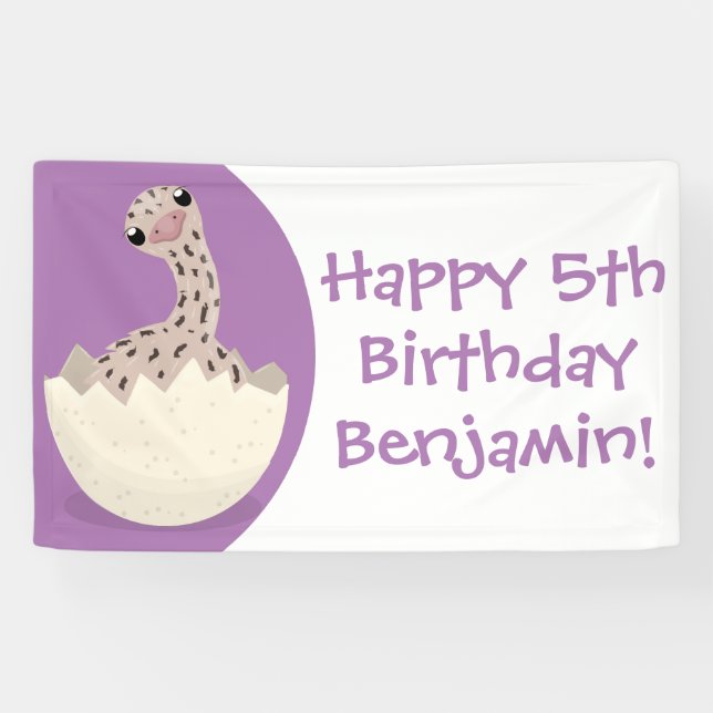 Lona Ilustracion de personalizado de avestruz de bebé (Horizontal)