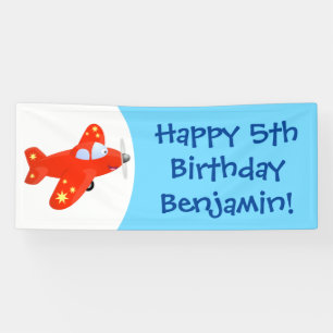 Lona Ilustracion de personalizado de avión rojo con vue