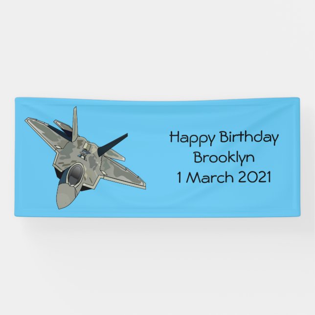 Lona Ilustracion de personalizado de aviones de combate (Horizontal)