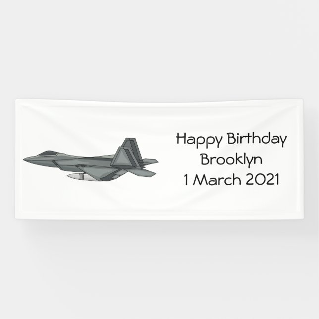 Lona Ilustracion de personalizado de aviones de combate (Horizontal)