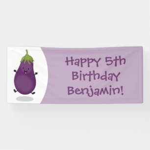 Lona Ilustracion de personalizado de berenjenas de bere