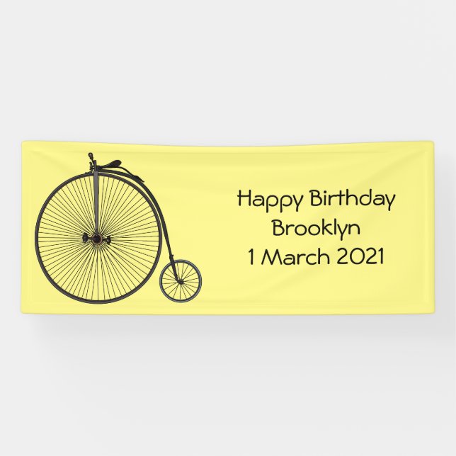 Lona Ilustracion de personalizado de bicicletas de alta (Horizontal)