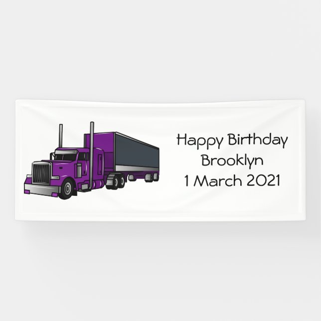 Lona Ilustracion de personalizado de camiones semirremo (Horizontal)