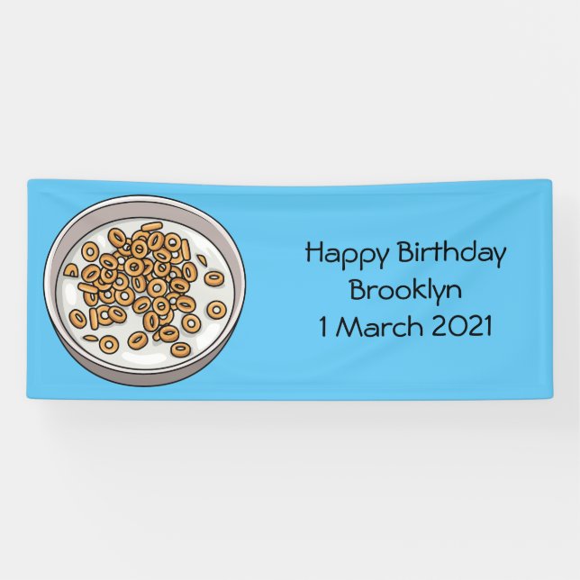 Lona Ilustracion de personalizado de cereales (Horizontal)