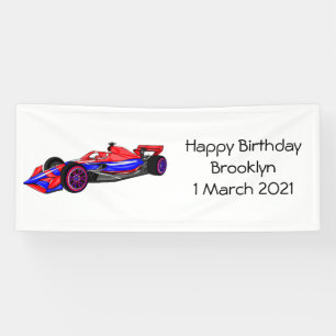 Lona Ilustracion de personalizado de coches de carreras